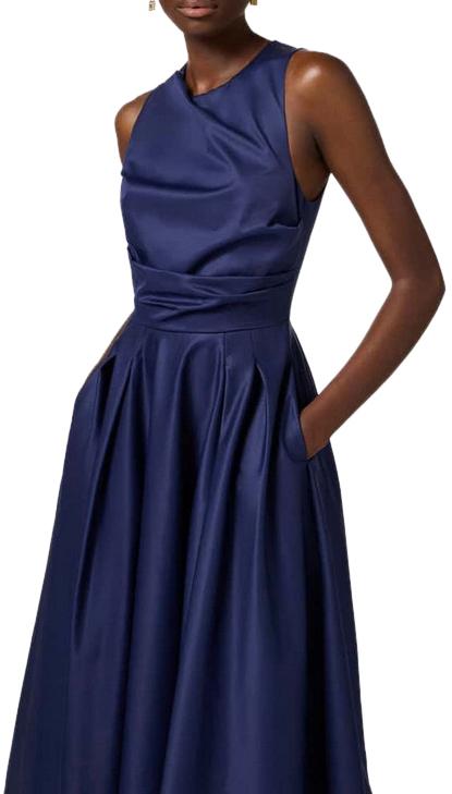 25SS 엘리자베타프랜치 미디 원피스 ABT5252E2DC8 BLUE - ELISABETTA FRANCHI