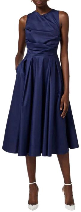 25SS 엘리자베타프랜치 미디 원피스 ABT5252E2DC8 BLUE - ELISABETTA FRANCHI