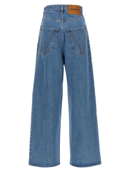  베트멍 데님 팬츠 코튼 릴렉스핏 진 블루 - VETEMENTS