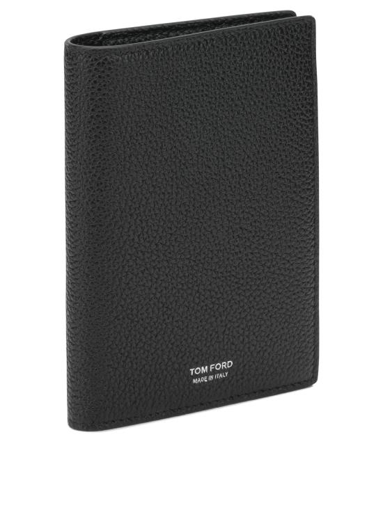 26FW 톰포드 그레인 레더 폴딩 카드 홀더 Y0274LCL158SNAA Black - TOMFORD