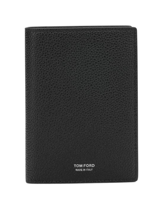 26FW 톰포드 그레인 레더 폴딩 카드 홀더 Y0274LCL158SNAA Black