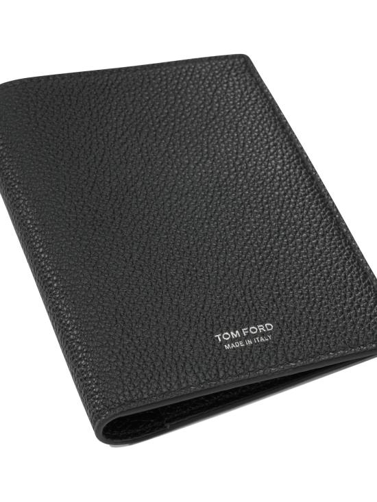 26FW 톰포드 그레인 레더 폴딩 카드 홀더 Y0274LCL158SNAA Black - TOMFORD