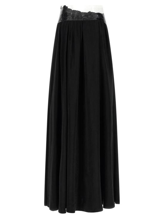  마르지엘라 롱 스커트 메종  쿠프로 미니 스커트 블랙 - MAISON MARGIELA