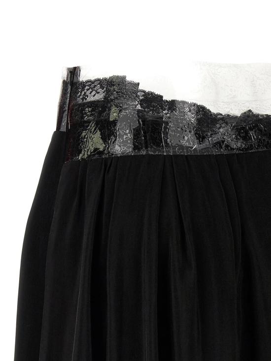  마르지엘라 롱 스커트 메종  쿠프로 미니 스커트 블랙 - MAISON MARGIELA