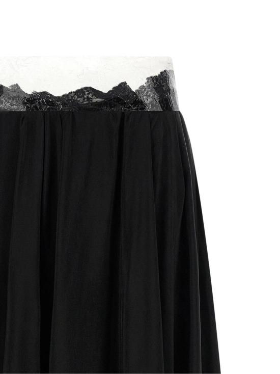  마르지엘라 롱 스커트 메종  쿠프로 미니 스커트 블랙 - MAISON MARGIELA