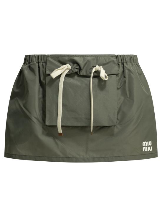 26FW 미우미우 테크니컬 미니스커트 MG2704121IF0414 S OOO Green