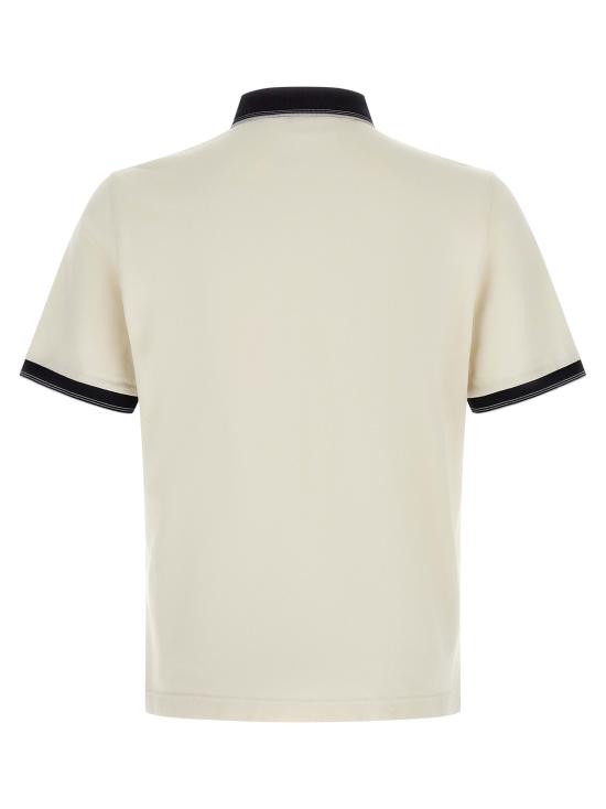 26FW 프라다 폴로 티셔츠 UJN07ASOOO19OVF0K74 White Black - PRADA
