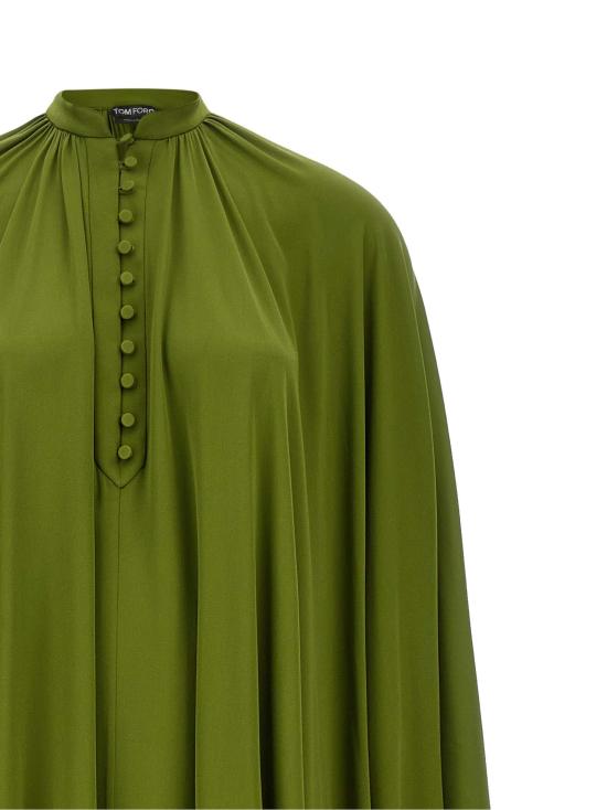 26FW 톰포드 롱 원피스 KF0067FAX1507GDK Green - TOMFORD