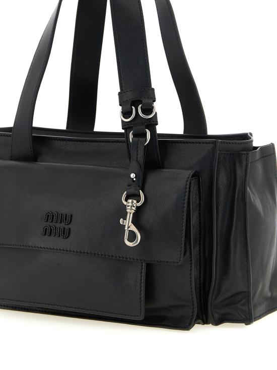 26FW 미우미우 토트백 5BG335VPOO2G7QF0002 Black - MIU MIU
