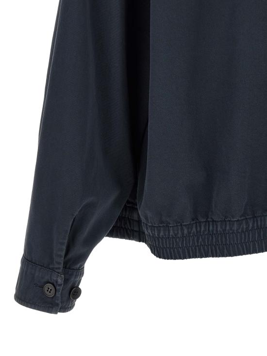26FW 프라다 코튼 자켓 레더 디테일 SGD189SOOO192AF0008 Blue - PRADA
