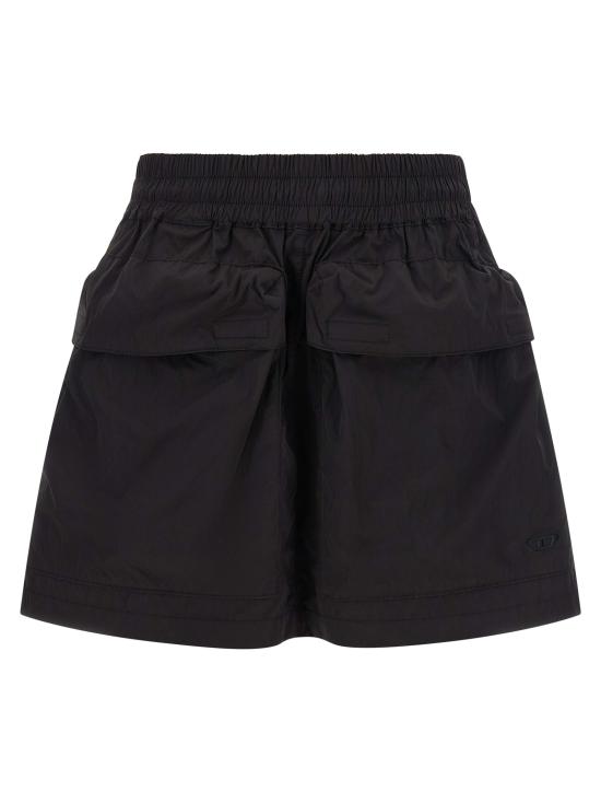 26FW 디젤 크링클드 미니 스커트 A168180AKAD9XX Black