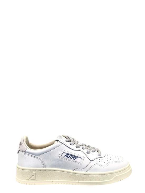 26FW 오트리 메달리스트 로우 레더 스니커즈 AULWSW03 LEAT SWOLL WHT SILVER
