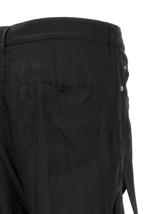  릭 오웬스 스트레이트 팬츠 메가스트랩 볼란 플레어  블랙 - RICK OWENS