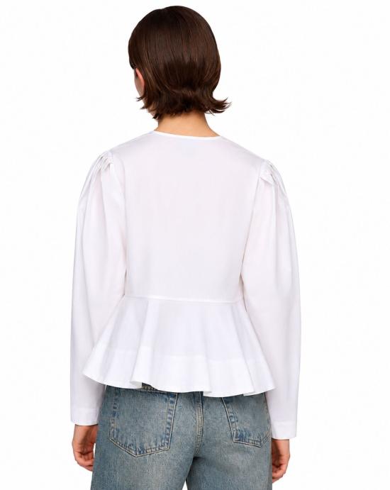 26FW 가니 블라우스 A1040486 151 Bright white - GANNI