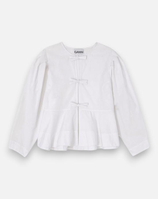26FW 가니 블라우스 A1040486 151 Bright white