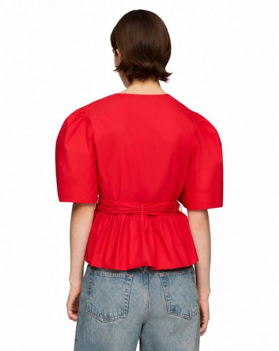 26FW 가니 블라우스 A1040485 474 Racing red - GANNI