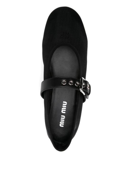 26SS 미우미우 메쉬 패브릭 발레리나 5F373E099F005F0002 BLACK - MIU MIU