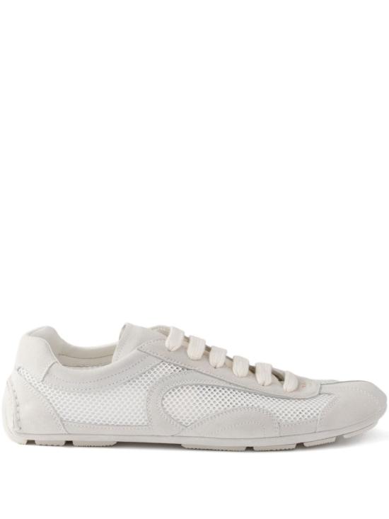 26SS 프라다 몬테카를로 리에디션 2005 스웨이드 메쉬 스니커즈 1E247O3D8CFD010F0009 WHITE - PRADA