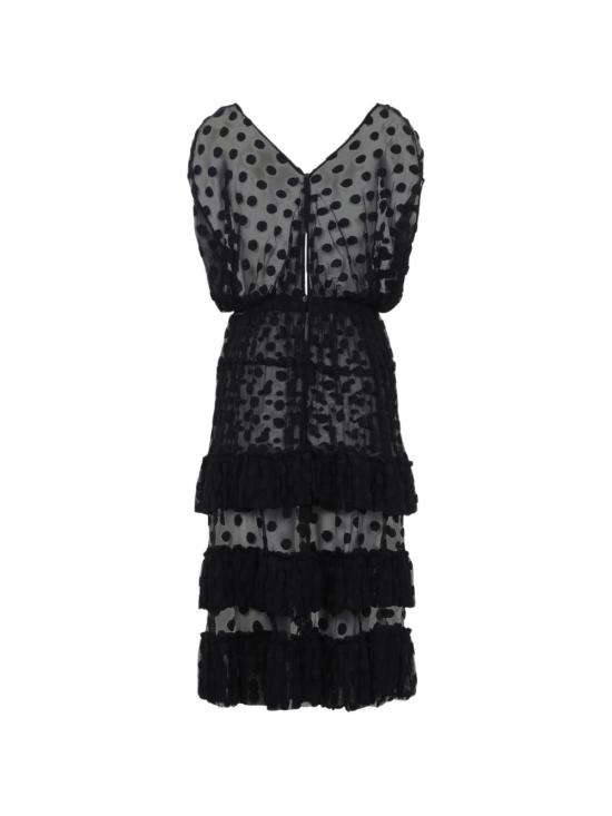 26SS 드리스 반 노튼 미디 원피스 0110073291900 BLACK - DRIES VAN NOTEN