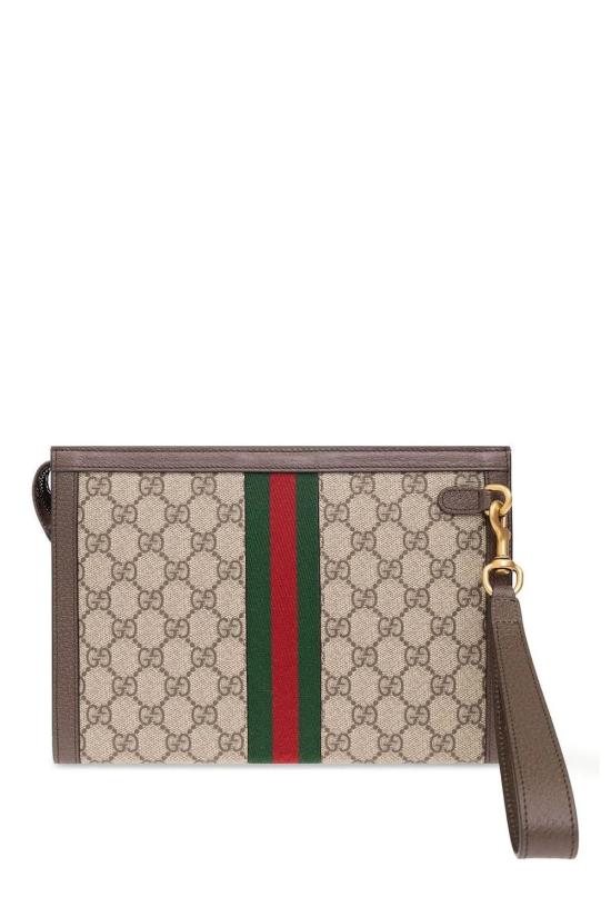 26FW 구찌 GG 슈프림 캔버스 오피디아 파우치 76024396IWT8745 BEIGE EBONY - GUCCI