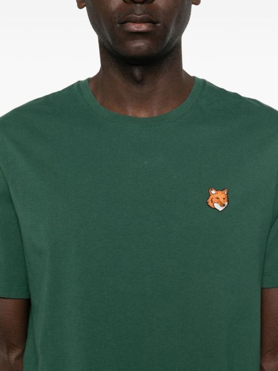 26SS 메종키츠네 폭스 헤드 레귤러 티셔츠 PM00107KJ7026P399 GREEN - MAISON KITSUNE