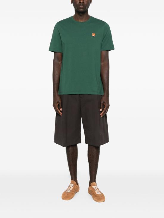 26SS 메종키츠네 폭스 헤드 레귤러 티셔츠 PM00107KJ7026P399 GREEN - MAISON KITSUNE