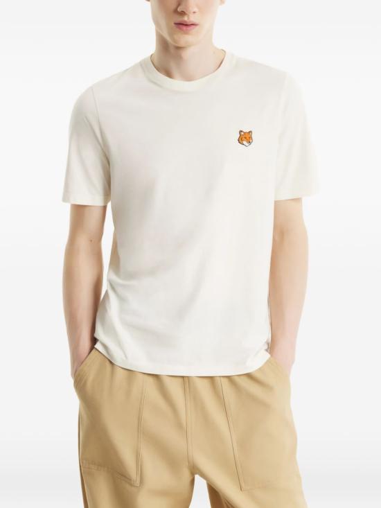 26SS 메종키츠네 폭스 헤드 레귤러 티셔츠 PM00107KJ70260063 BEIGE - MAISON KITSUNE