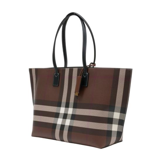 26SS 버버리 미디움 체크 토트백 8112231A8900 BROWN - BURBERRY