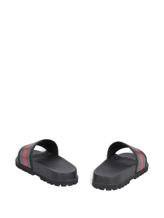 26FW 구찌 웹 러버 슬라이드 샌들 429469GIB101098 BLACK - GUCCI