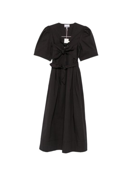 26FW 가니 미디 원피스 A1030771099 BLACK