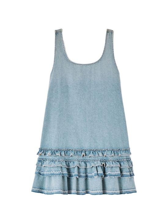 26FW 가니 미디 원피스 A1030531565 LIGHT BLUE