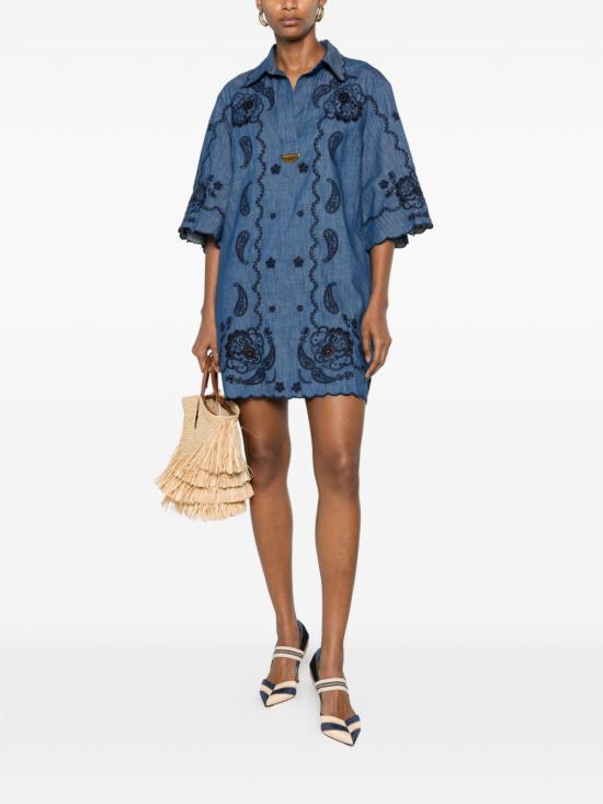 26FW 짐머만 미디 원피스 8359DSS261RWBLU BLUE - ZIMMERMANN