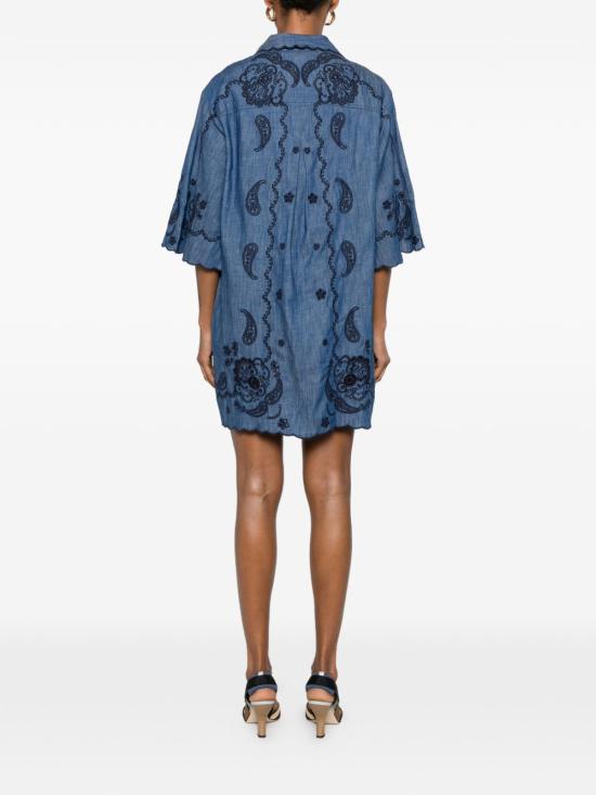 26FW 짐머만 미디 원피스 8359DSS261RWBLU BLUE - ZIMMERMANN