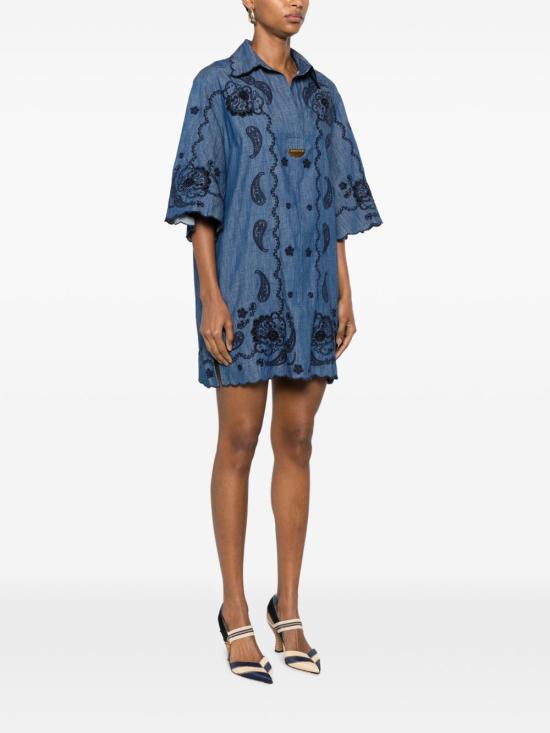 26FW 짐머만 미디 원피스 8359DSS261RWBLU BLUE - ZIMMERMANN