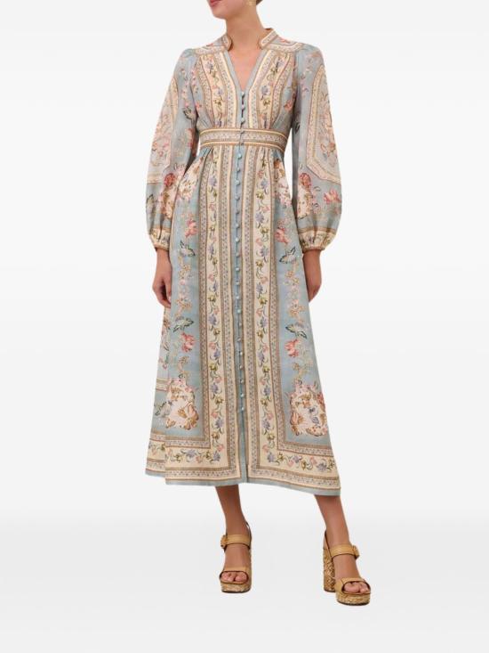26FW 짐머만 미디 원피스 3501DSS264BTPF LIGHT BLUE - ZIMMERMANN