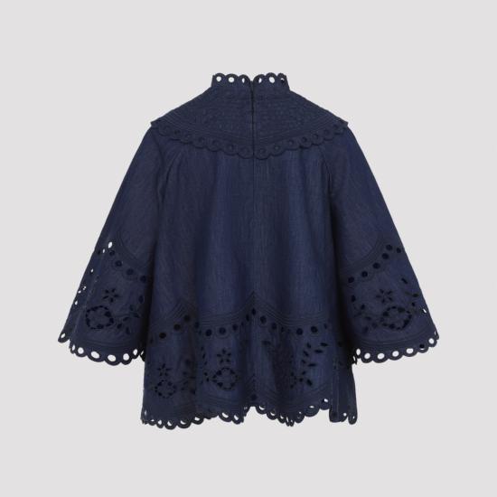 26FW 짐머만 반팔 티셔츠 7282TSS263INK NAVY - ZIMMERMANN