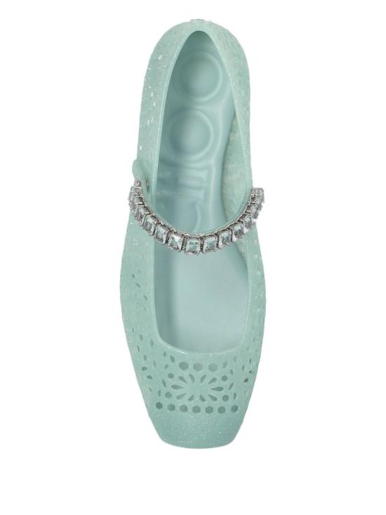 26FW 지미추 플랫 슈즈 THEJELLYNTXLIGHTVERDESILVER GREEN - JIMMY CHOO