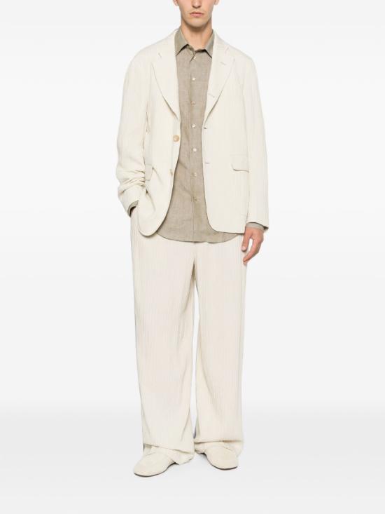26SS 엠포리오 아르마니 스트레이트 팬츠 EM005613TE20598U1156 BEIGE - EMPORIO ARMANI
