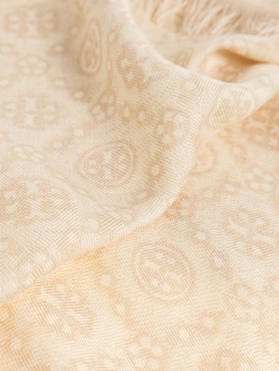 26FW 토리버치 T 모노그램 플로럴 오블롱 스카프 181355100 AVORIO - TORY BURCH