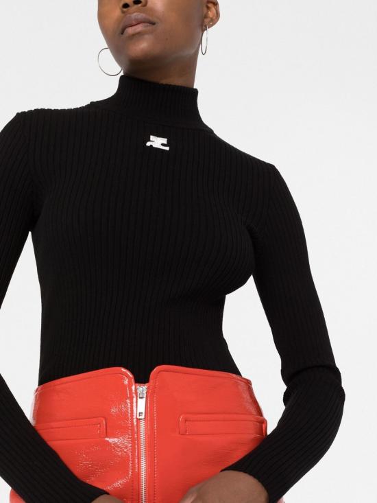26FW 쿠레쥬 터틀넥 PERMPU022FI00019999 BLACK - COURREGES