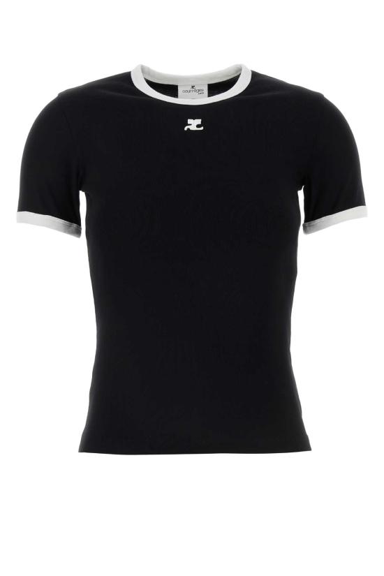 26FW 쿠레쥬 반팔 티셔츠 VESJTS017JS00709901 BLACK