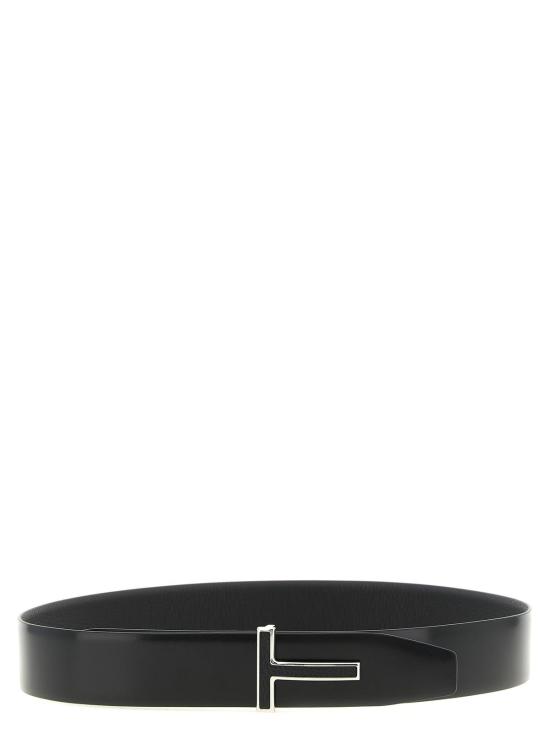  톰포드 벨트 톰 포드 블랙 카프스킨 레귤러 - TOMFORD