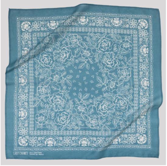  라스트 찬스 텍스타일스 머플러/스카프 라스트 찬스 텍스타일 코튼 로지 반다나 - LAST CHANCE TEXTILES