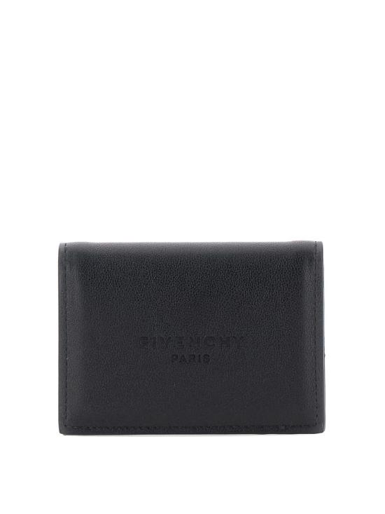 26SS 지방시 레더 안티고나 스탬프 플랩 카드 홀더 BK60G1K21L001 Black