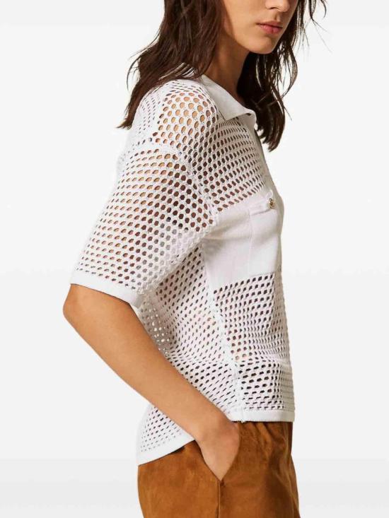 26SS 트윈셋 폴로 티셔츠 261AP303300526 Cream - TWINSET