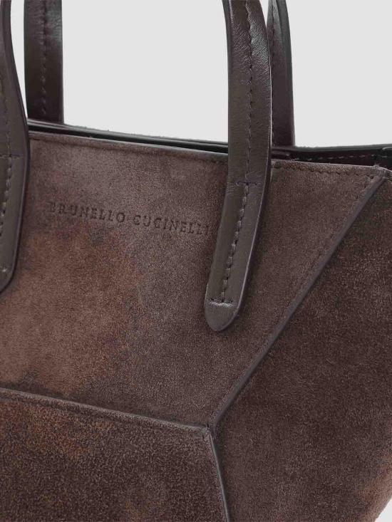 25FW 브루넬로 쿠치넬리 스웨이드 BC Duo 미니 백 MBDLD2675PC9885 Brown - BRUNELLO CUCINELLI