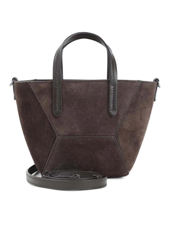 25FW 브루넬로 쿠치넬리 스웨이드 BC Duo 미니 백 MBDLD2675PC9885 Brown