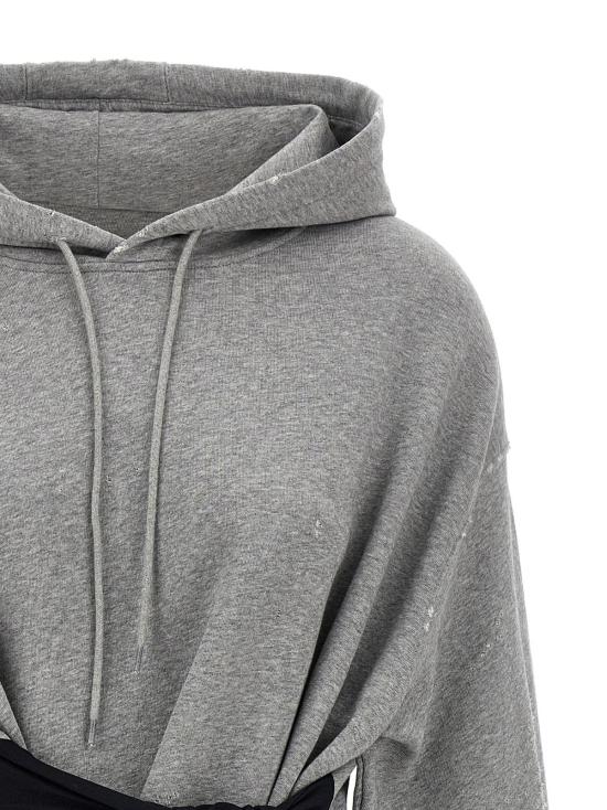  MM6 메종마르지엘라 숏 원피스 Mm6 메종 마르지엘라 코튼 숏 드레스 그레이 - MM6 MAISON MARGIELA