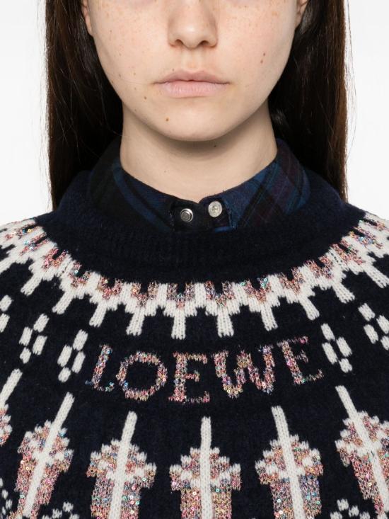26SS 로에베 스웨터 S359Y14KIB 4746 NAVY MULTI DOM - LOEWE
