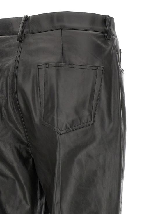  릭 오웬스 치노 팬츠 볼란 카고 카프스킨 플레어 팬츠 블랙 - RICK OWENS